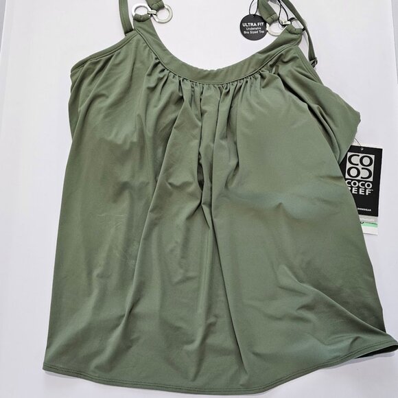 Coco Reef Classic Solids Ultra-Fit Underwire Tankini Top 34DD - Picture 6 of 13